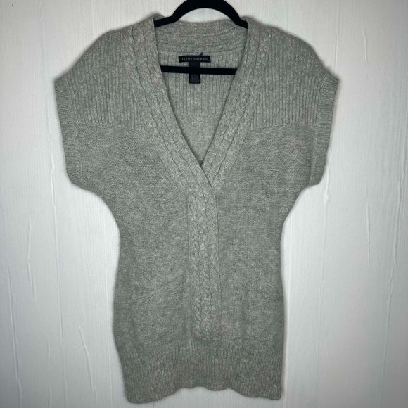 Elena Solano Angora Rabbit Hair Blend Short Sleeved Sweater Blouse Size Small - Picture 2 of 11